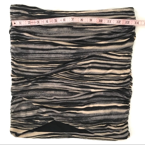 FREE PEOPLE Essential Scrunch Striped Mini Skirt Size Small - Picture 6 of 11